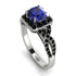 Cushion Cut Sapphire Milgrain Engagement Ring - Adelyn No. 45 image 1