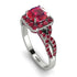 Cushion Cut Ruby Milgrain Engagement Ring - Adelyn No. 57 image 1
