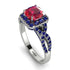 Cushion Cut Ruby Milgrain Engagement Ring - Adelyn No. 72