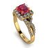 Cushion Cut Ruby Milgrain Engagement Ring - Adelyn No. 10 image 1