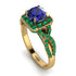 Cushion Cut Sapphire Milgrain Engagement Ring - Adelyn No. 28 image 1