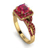 Cushion Cut Ruby Milgrain Engagement Ring - Adelyn No. 55 image 1