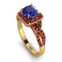 Cushion Cut Sapphire Milgrain Engagement Ring - Adelyn No. 58 image 1