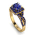 Cushion Cut Sapphire Milgrain Engagement Ring - Adelyn No. 73