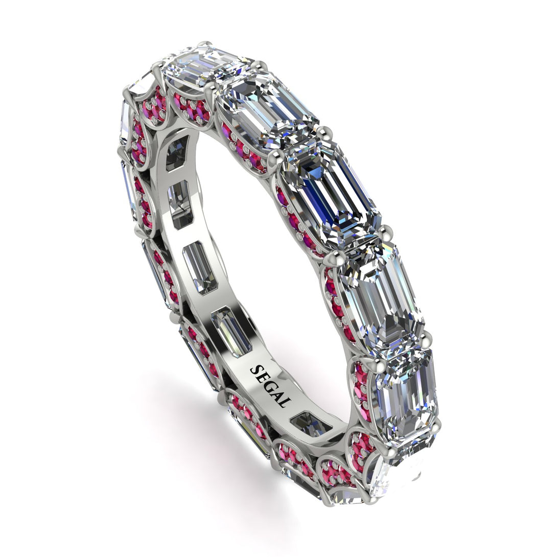 Eternity Emerald Hidden Diamonds Band - Ember No. 48