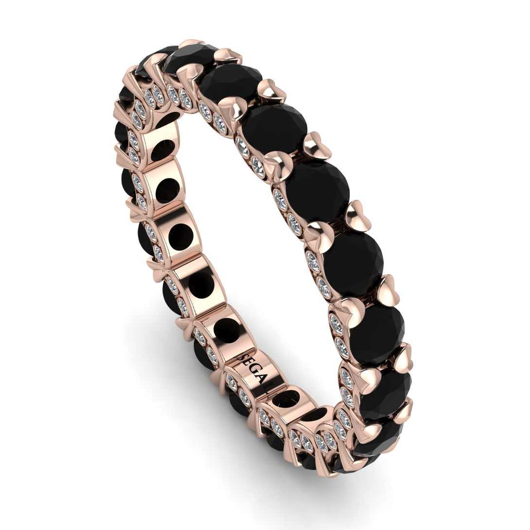 Glamorous Black Diamond Eternity Ring - Paige No. 8