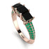 3 Stones Princess Black Diamond Ring - Rebecca No. 23 image 1