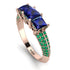3 Stones Princess Sapphire Ring - Rebecca No. 29 image 1