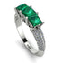 3 Stones Princess Emerald Ring - Rebecca No. 6 image 1