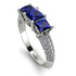 3 Stones Princess Sapphire Ring - Rebecca No. 15 image 1
