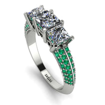 3 Stones Princess Diamond Ring - Rebecca No. 18 image 1