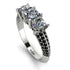 3 Stones Princess Diamond Ring - Rebecca No. 33 image 1