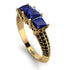 3 Stones Princess Sapphire Ring - Rebecca No. 43