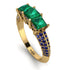 3 Stones Princess Emerald Ring - Rebecca No. 64 image 1