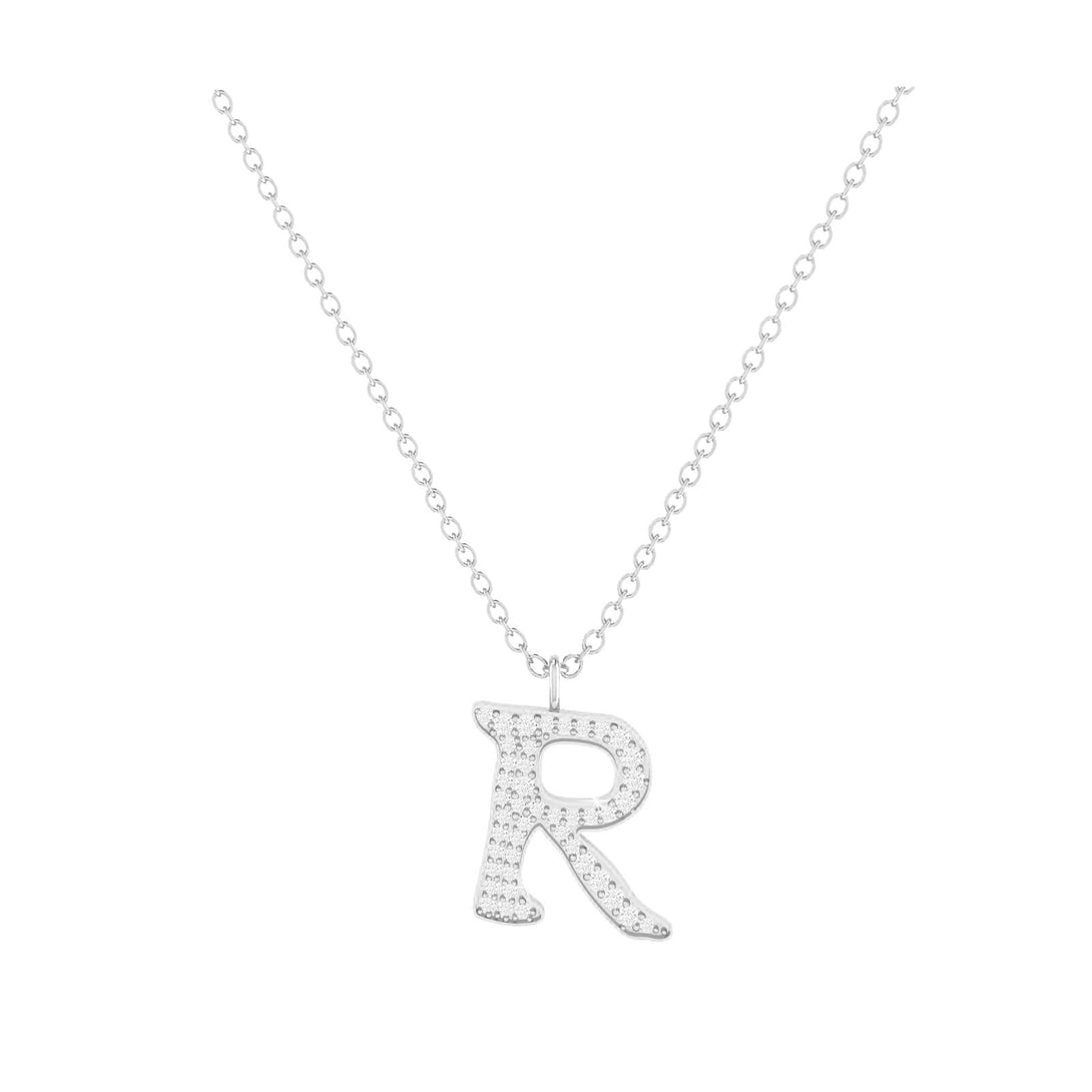 R - Letter Name Necklace Initial Necklace