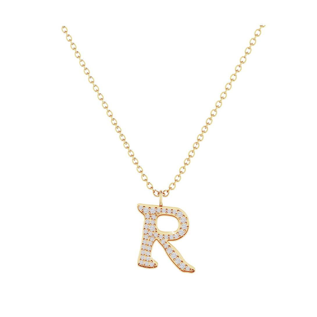R - Letter Name Necklace Initial Necklace