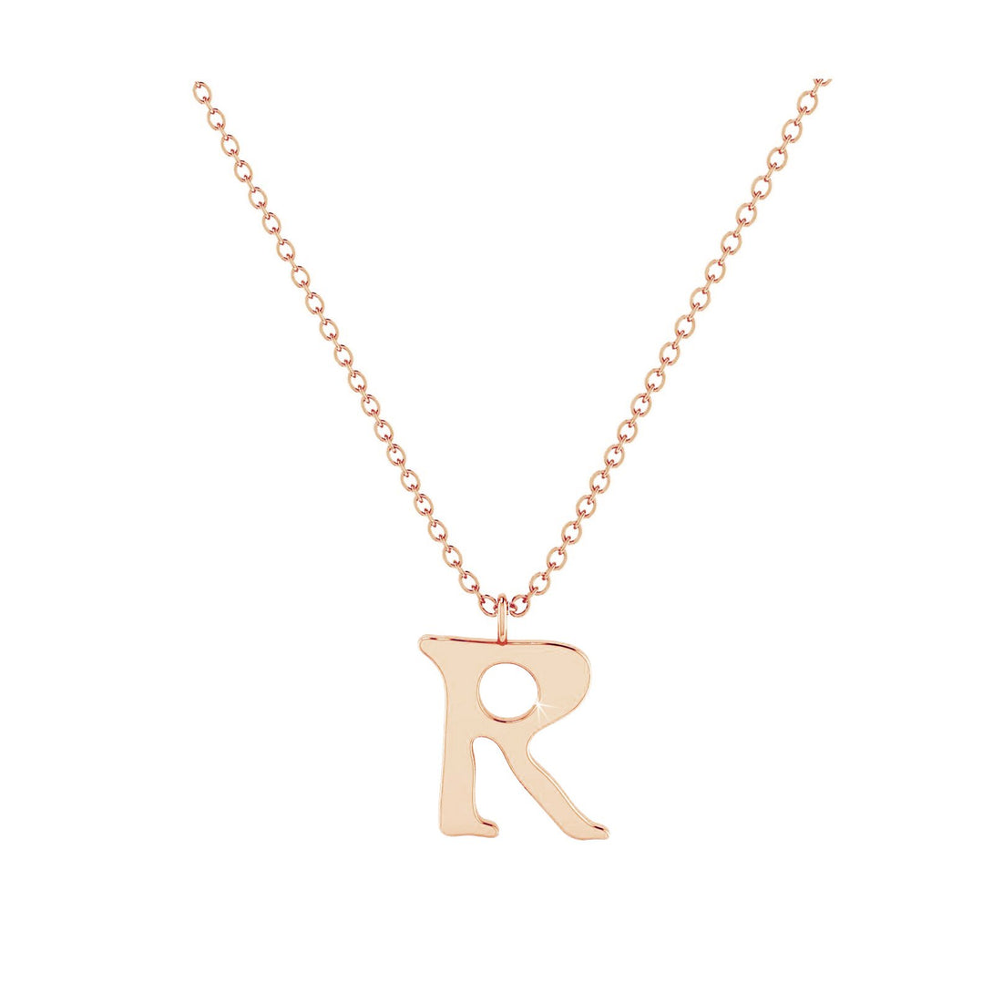 R - Letter Name Necklace Initial Necklace