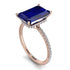 Hidden Halo Emerald Cut Sapphire Engagement Ring - Melodi No. 14
