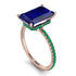 Hidden Halo Emerald Cut Sapphire Engagement Ring - Melodi No. 29