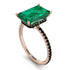 Hidden Halo Emerald Cut Emerald Engagement Ring - Melodi No. 35