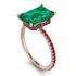 Hidden Halo Emerald Cut Emerald Engagement Ring - Melodi No. 50