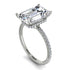 Hidden Halo Emerald Cut Diamond Engagement Ring - Melodi No. 3