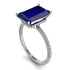 Hidden Halo Emerald Cut Sapphire Engagement Ring - Melodi No. 15