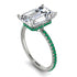 Hidden Halo Emerald Cut Diamond Engagement Ring - Melodi No. 18