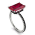 Hidden Halo Emerald Cut Ruby Engagement Ring - Melodi No. 42