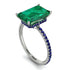 Hidden Halo Emerald Cut Emerald Engagement Ring - Melodi No. 66
