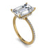 Hidden Halo Emerald Cut Diamond Engagement Ring - Melodi No. 1
