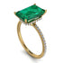 Hidden Halo Emerald Cut Emerald Engagement Ring - Melodi No. 4