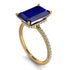 Hidden Halo Emerald Cut Sapphire Engagement Ring - Melodi No. 13