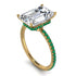 Hidden Halo Emerald Cut Diamond Engagement Ring - Melodi No. 16