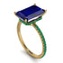 Hidden Halo Emerald Cut Sapphire Engagement Ring - Melodi No. 28