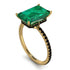 Hidden Halo Emerald Cut Emerald Engagement Ring - Melodi No. 34