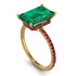 Hidden Halo Emerald Cut Emerald Engagement Ring - Melodi No. 49