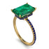 Hidden Halo Emerald Cut Emerald Engagement Ring - Melodi No. 64