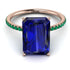 Hidden Halo Emerald Cut Sapphire Engagement Ring - Melodi No. 29