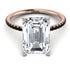 Hidden Halo Emerald Cut Diamond Engagement Ring - Melodi No. 32