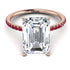 Hidden Halo Emerald Cut Diamond Engagement Ring - Melodi No. 47