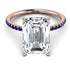 Hidden Halo Emerald Cut Diamond Engagement Ring - Melodi No. 62
