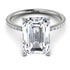 Hidden Halo Emerald Cut Diamond Engagement Ring - Melodi No. 3