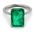 Hidden Halo Emerald Cut Emerald Engagement Ring - Melodi No. 6