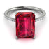 Hidden Halo Emerald Cut Ruby Engagement Ring - Melodi No. 12
