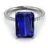 Hidden Halo Emerald Cut Sapphire Engagement Ring - Melodi No. 15