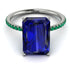 Hidden Halo Emerald Cut Sapphire Engagement Ring - Melodi No. 30