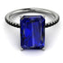 Hidden Halo Emerald Cut Sapphire Engagement Ring - Melodi No. 45