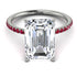 Hidden Halo Emerald Cut Diamond Engagement Ring - Melodi No. 48