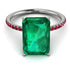 Hidden Halo Emerald Cut Emerald Engagement Ring - Melodi No. 51